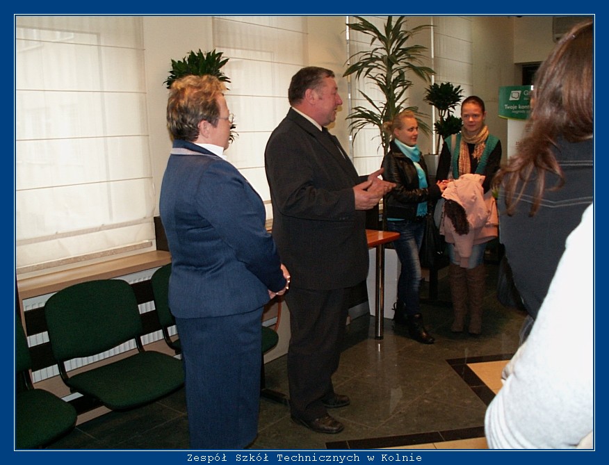Wizyta uczni�w ZST Kolno w Banku Sp�dzielczym w Kolnie autor: ZST Kolno, LO Kolno, LP Kolno 
